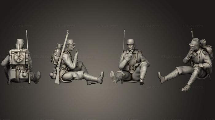 Military figurines (French soldies 1 3, STKW_0339) 3D models for cnc